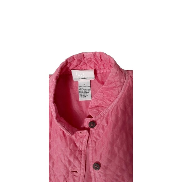 kiko   Jacket Women’s Size M Pink 100% silk with Pockets  #90 - Picture 3 of 5